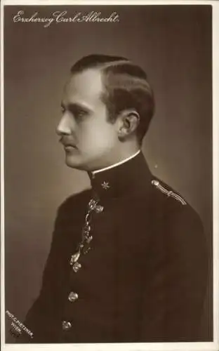Ak Erzherzog Carl Albrecht, Portrait in Uniform