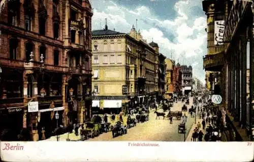 Ak Berlin Mitte, Friedrichstraße, Geschäfte