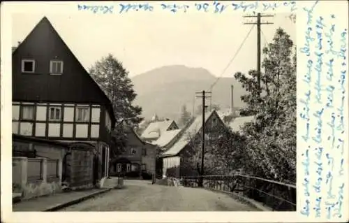 Ak Waltersdorf Großschönau Zittauer Gebirge, Straßenpartie