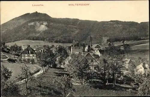 Ak Waltersdorf Großschönau Zittauer Gebirge, Ortsansicht mit Lausche