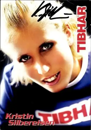 Ak Sportlerin Kristin Silbereisen, Portrait, Autogramm