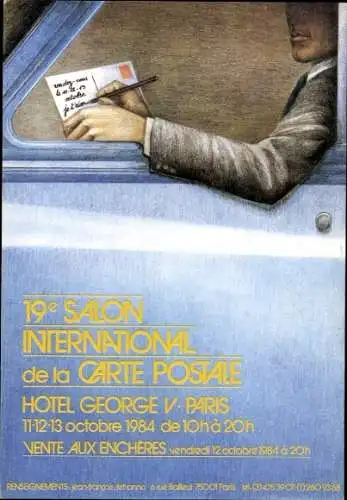 CPA Paris, 19. Salon Internationale de la Carte Postale, Hotel George V, 1984