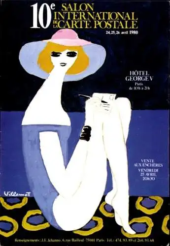 Künstler CPA Villemot, 10. Salon International de la Carte Postale, Hotel George V, Paris