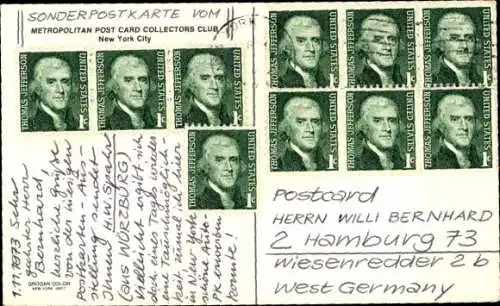 Ak Metropolitan Post Card Collectors Club