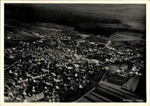 Ak Walldorf in Baden, Fliegeraufnahme