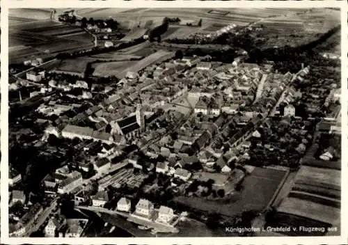 Ak Bad Königshofen im Grabfeld Unterfranken, Fliegeraufnahme