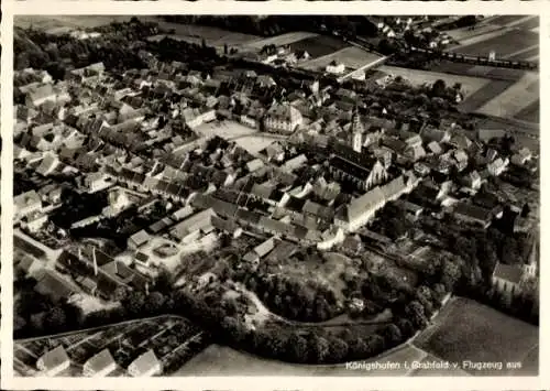 Ak Bad Königshofen im Grabfeld Unterfranken, Fliegeraufnahme