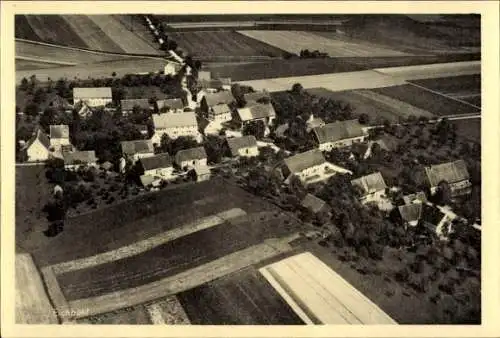 Ak Eichbühl Erlenmoos in Oberschwaben, Fliegeraufnahme