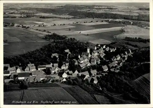 Ak Michelbach an der Heide Gerabronn, Kupferhof, Fliegeraufnahme