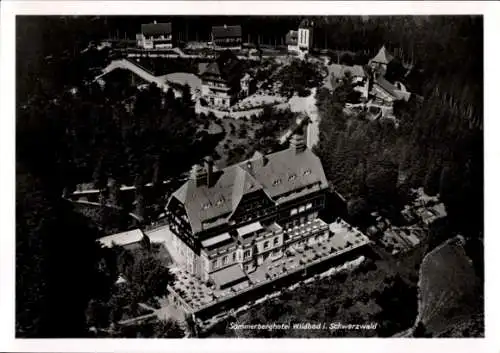 Ak Bad Wildbad im Schwarzwald, Fliegeraufnahme, Sommerberghotel