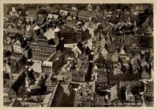 Ak Augsburg in Schwaben, Fliegeraufnahme
