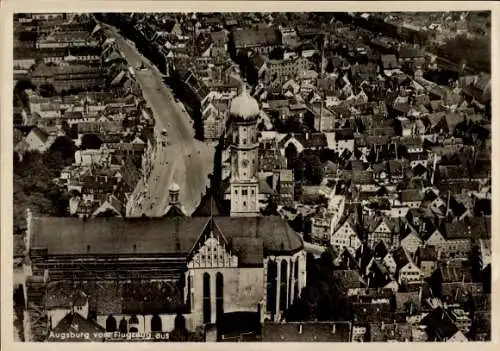 Ak Augsburg in Schwaben, Fliegeraufnahme