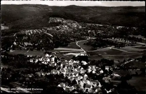 Ak Rietenau Aspach in Württemberg, Heil- und Mineralbad  Luftbild