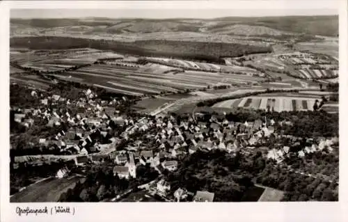 Ak Großaspach Aspach bei Backnang Württemberg, Fliegeraufnahme