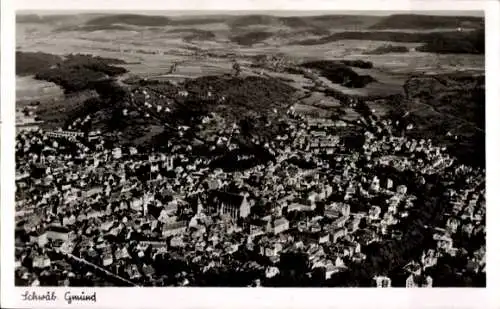 Ak Schwäbisch Gmünd in Württemberg, Fliegeraufnahme