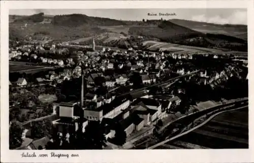 Ak Salach im Filstal, Fliegeraufnahme, Ruine Staufeneck