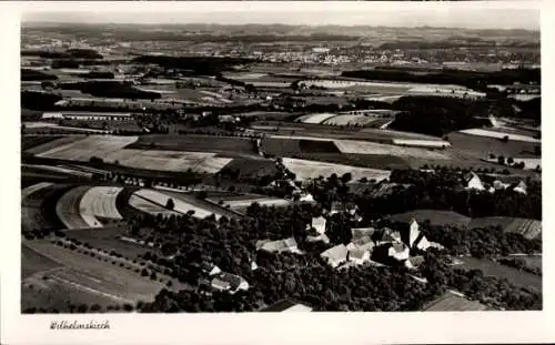 Ak Wilhelmskirch Wolketsweiler Horgenzell in Oberschwaben Württemberg, Fliegeraufnahme