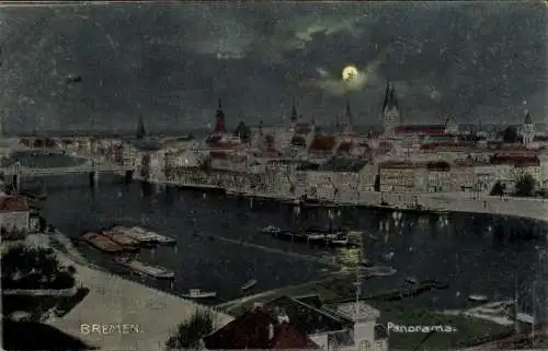 Ak Hansestadt Bremen, Panorama