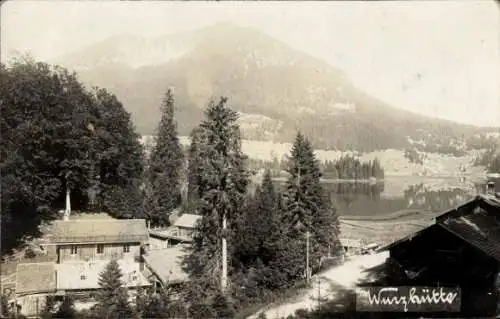 Ak Spitzingsee Schliersee in Oberbayern, Wurzhütte