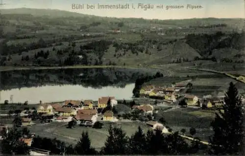 Ak Bühl am Alpsee Immenstadt im Allgäu, Gesamtansicht, Großer Alpsee