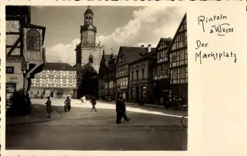 Ak Rinteln an der Weser, Marktplatz