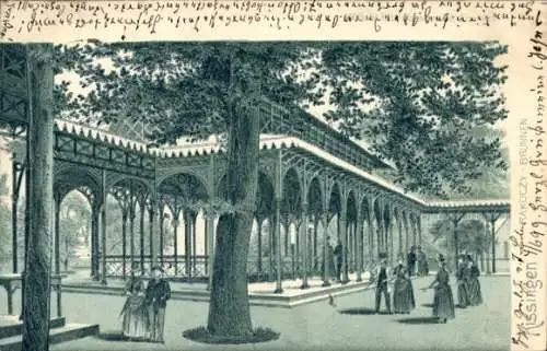 Litho Bad Kissingen Unterfranken Bayern, Rakoczy Brunnen