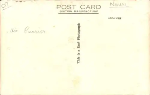 Ak Britisches Kriegsschiff, HMS Courageous, Flugzeugträger