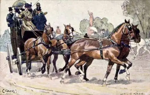 Künstler Ak Koch, Ludwig, Kutsche