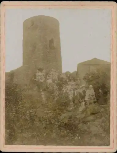 Kabinett Foto Strekov Schreckenstein Ústí nad Labem Aussig Elbe Stadt, Ausflugsgesellschaft, 1900