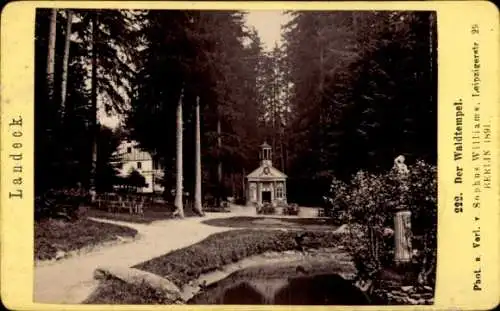 CdV Lądek Zdrój Bad Landeck Schlesien, Der Waldtempel, 1891, Fotograf Sophus Williams, Berlin