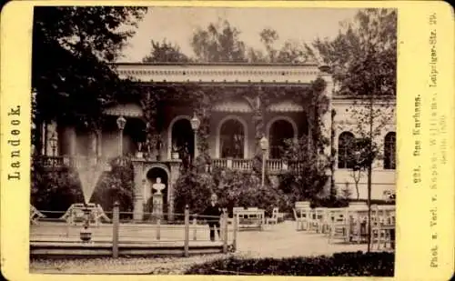 CdV Lądek Zdrój Bad Landeck Schlesien, Das Kurhaus, 1890, Fotograf Sophus Williams, Berlin