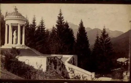 CdV Linderhof Ettal Oberbayern, Venustempel im Park von Schloss Linderhof, 1888