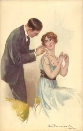 Künstler Ak Bompard, Sergio, Liebespaar