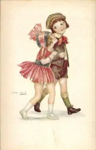 Künstler Ak Bompard, Sergio, Liebespaar