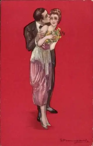 Künstler Ak Bompard, Sergio, Liebespaar