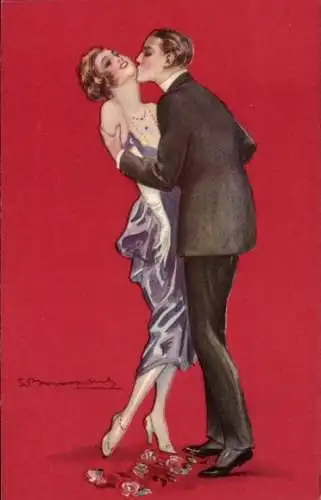 Künstler Ak Bompard, Sergio, Liebespaar