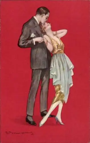 Künstler Ak Bompard, Sergio, Liebespaar