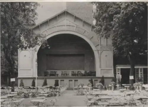 Original Foto Berlin Neukölln, Volkspark Hasenheide, Neue Welt, Bühne, um 1946, ca. 13 x 18 cm