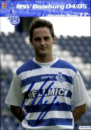 Autogrammkarte Fußballer Alexander Meyer, MSV Duisburg, Autogramm