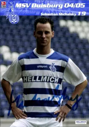 Autogrammkarte Fußballer Sebastian Michalsky, MSV Duisburg, Autogramm