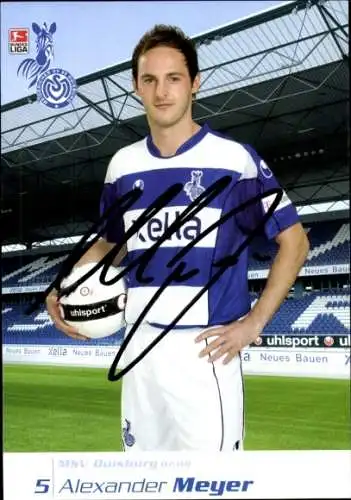 Autogrammkarte Fußballer Alexander Meyer, MSV Duisburg, Autogramm