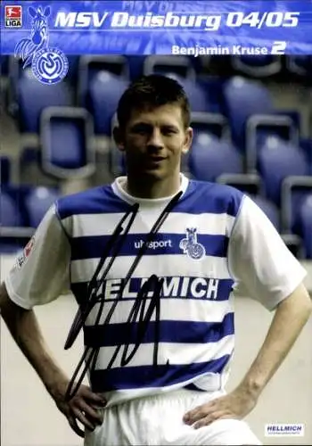 Autogrammkarte Fußballer Benjamin Kruse, MSV Duisburg, Autogramm