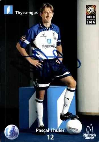 Autogrammkarte Fußballer Pascal Thüler, MSV Duisburg, Autogramm