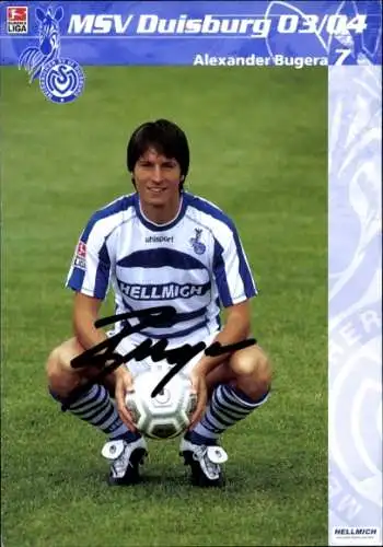Autogrammkarte Fußballer Alexander Bugera, MSV Duisburg, Autogramm