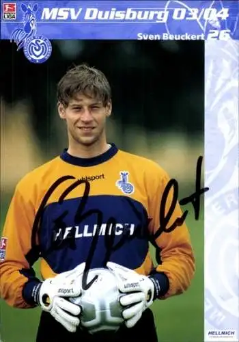 Autogrammkarte Fußballer Sven Beuckert, MSV Duisburg, Autogramm