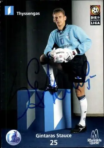 Autogrammkarte Fußballer Gintaras Stauce, MSV Duisburg, Autogramm