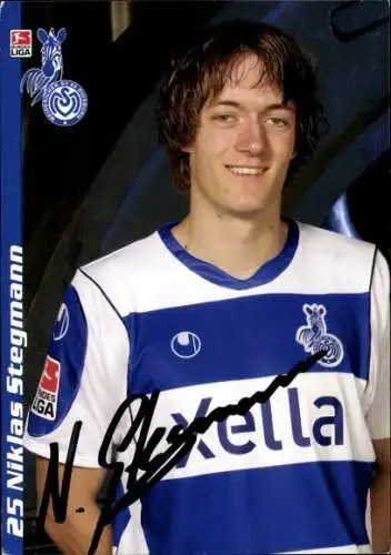 Autogrammkarte Fußballer Niklas Stegmann, MSV Duisburg, Autogramm