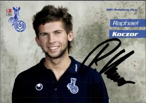 Autogrammkarte Fußballer Raphael Koczor, MSV Duisburg, Autogramm