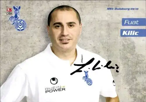Autogrammkarte Co Trainer Fuat Kilic, MSV Duisburg, Autogramm