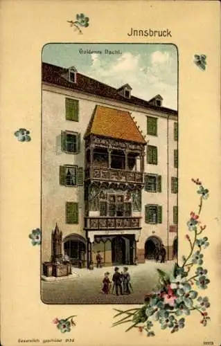 Präge Ak Innsbruck in Tirol, Goldenes Dachl
